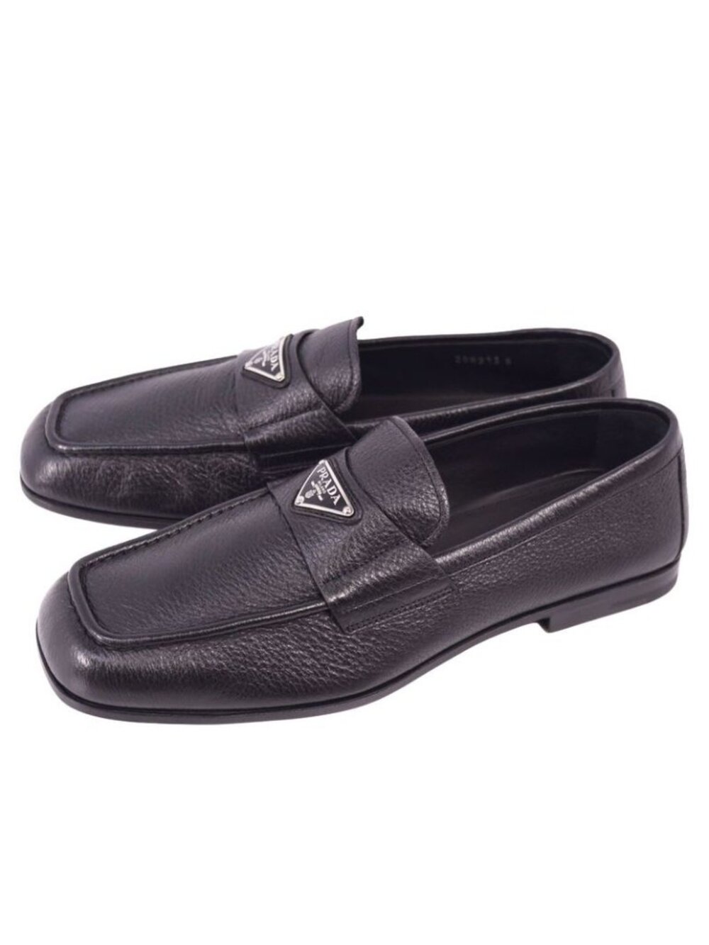 Prada Loafers Moccasins Triangle Logo Leather - Picture 3 of 11